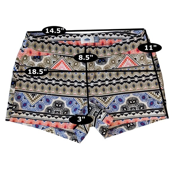 Old Navy Multicolor Patterned Women Shorts - Picture 7 of 7